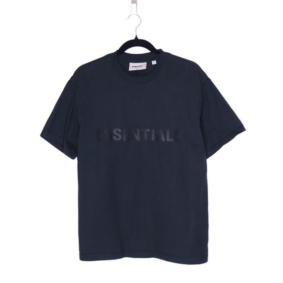 ESSENTIALS FOG Fear of God SS20 Boxy Tee Black Matte Logo Cotton Men's S - Picture 1 of 11